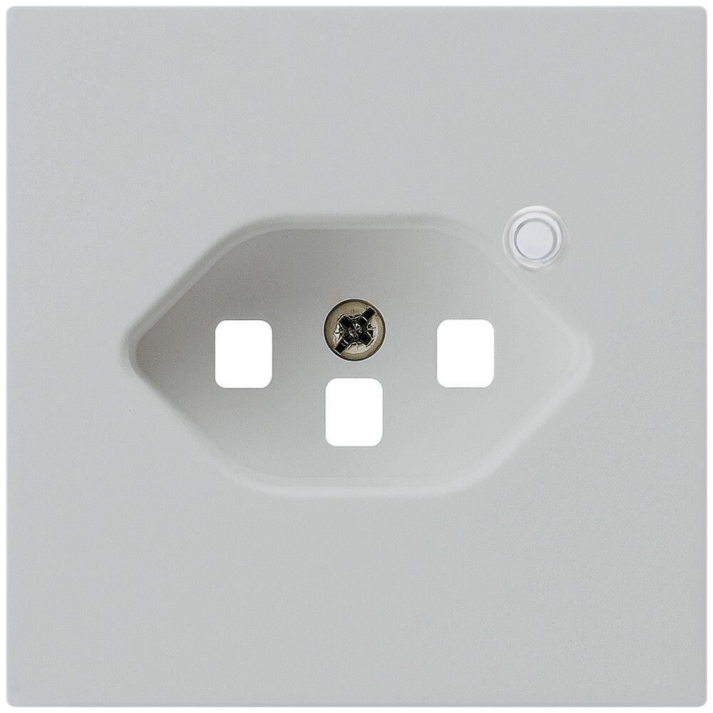 Piastra frontale per presa Hager kallysto 1×T23 illuminato H grigio chiaro