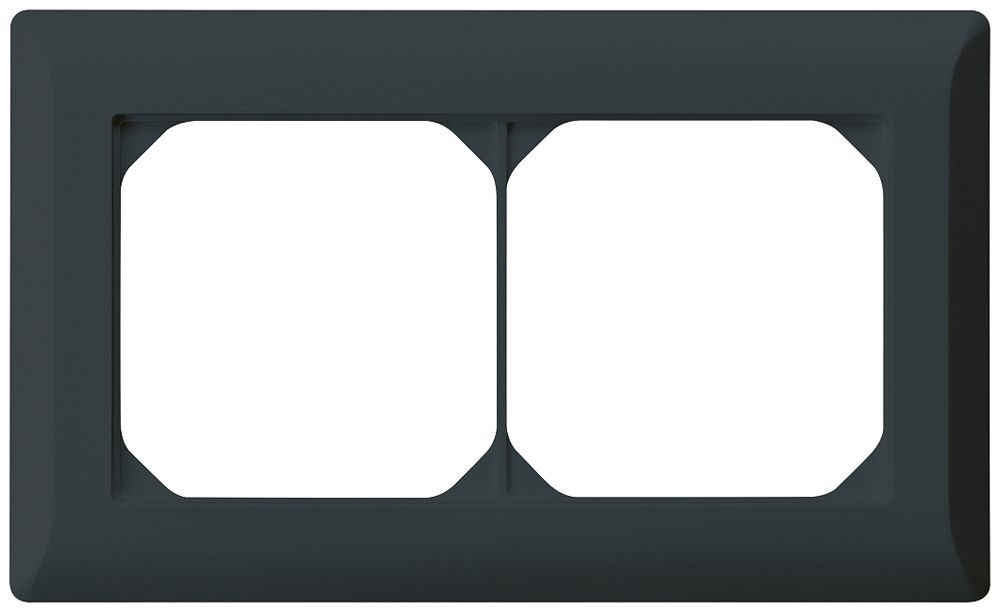 UP-Abdeckrahmen kallysto.line 1×2 schwarz horizontal 92×152mm