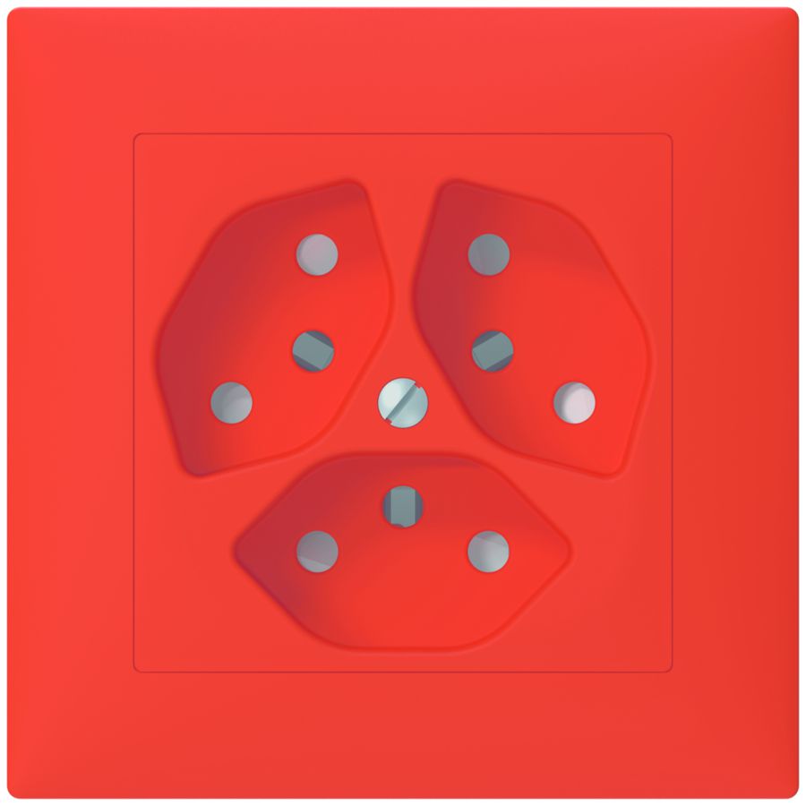 Presa ENC SIDUS 3×T13/1 arancione con shutter