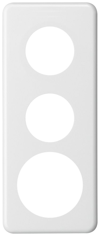 Placca di copertura basico 3×1 2×43mm +58mm bianco