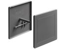Steckdeckel HSB Weibel 130×130mm Design EDIZIO.liv Kunststoff dunkelgrau