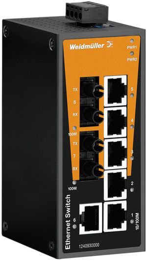 Switch WM IE-SW-BL08-6TX-2ST, 6×RJ45 FE+2×ST MM FE unmanaged