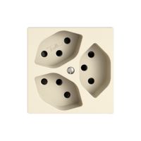 Steckdose EDIZIO.liv SNAPFIX® 3×T13 mit Shutter cr