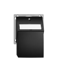 Kit montaggio INC EDIZIOdue, con cappa di uscita dritta, per 2×RJ45, nero