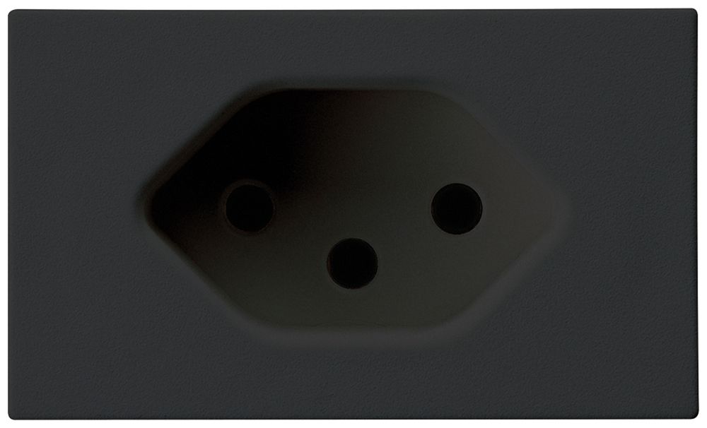 EB-Steckdose FLF Hager Typ 13 schwarz mit Steckklemmen