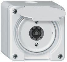 AP-Schlüsselschalter robusto Ausschalter 1-polig 16A 250V 86×86mm weiss