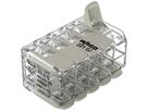 Borne de connexion WAGO 221 10×0.2…4mm² levier 32A 440V gris transparent