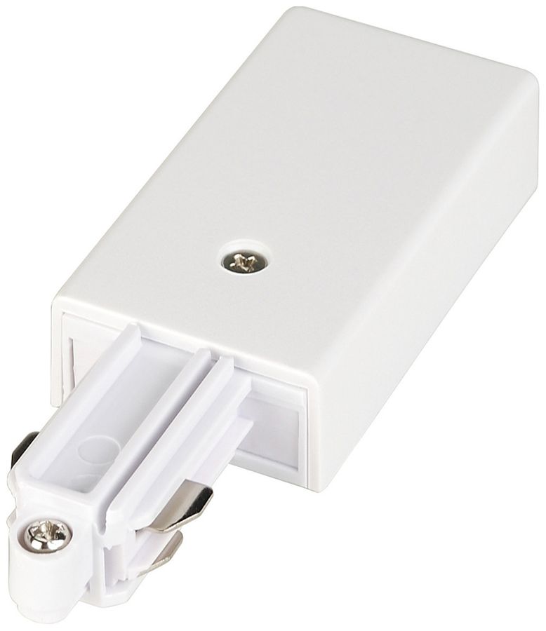 Einspeiser SLV für 1-Phasen AP-Stromschiene, Erde rechts weiss