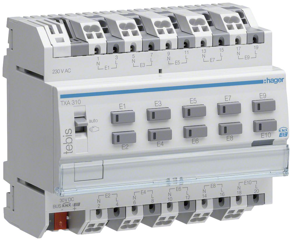 REG-Binäreingang KNX Hager 10-fach