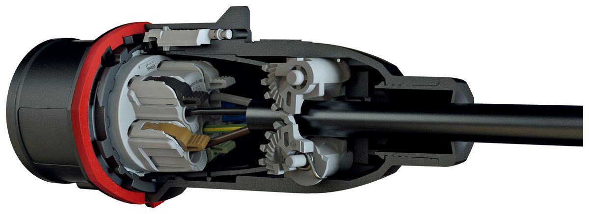 Fiche CEE NEO 5P 16A >50V 1h gris IP54 borne sans vis
