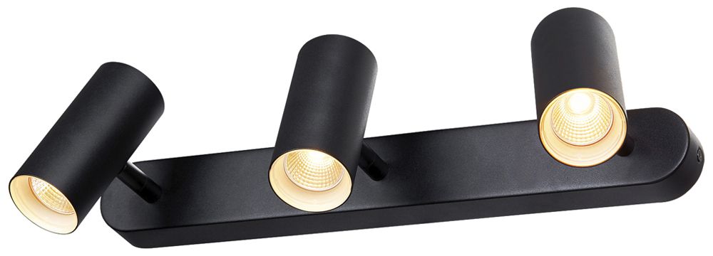 Spot LED SLV NOBLO 19W 2350lm 927 VAR 400×105×127mm noir 3×Spot