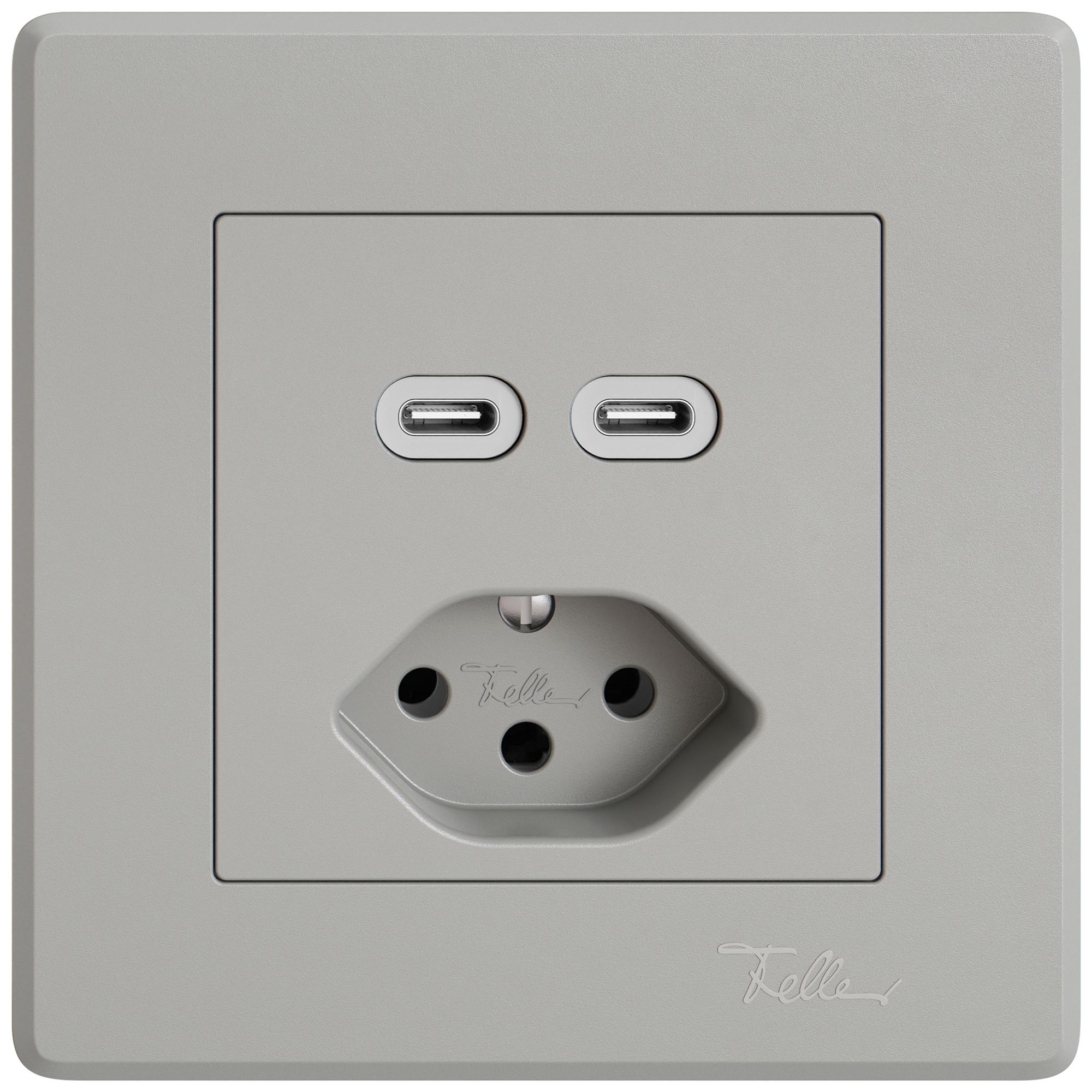 Prise de charge USB ENC EDIZIO.liv SNAPFIX® USB C+C/T13 3A 230VAC grc