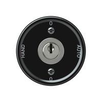 Schlüsselschalter origin Umschalter 2/1L 16A 250V 0-AUTO-0-HAND 60×60mm schwarz