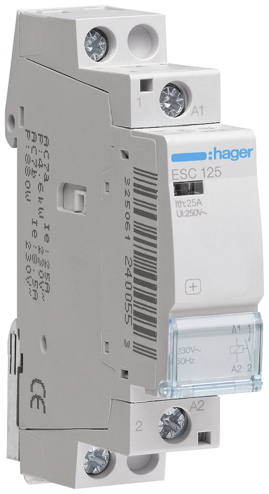 REG-Schütz Hager ESC 230VAC 1 Schliesser 0 Öffner 25A 1TE