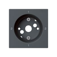 Plaque frontale kallysto 2-1-2-1 60×60mm p. interrupteur rotatif S3 anthracite