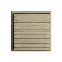 Pulsante KNX RGB EDUE, 250mW, c.LED RGB, c.carta, 8×pulsante, com.1×tasto, sa