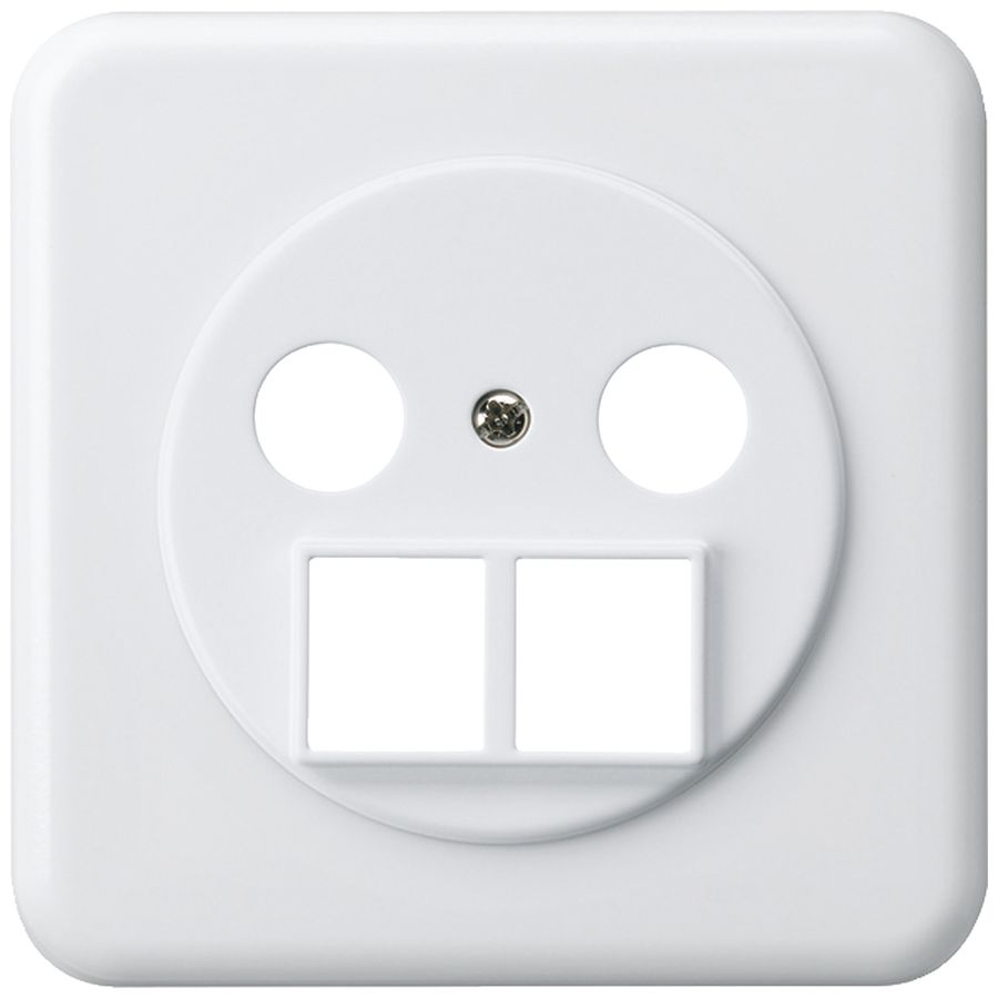 Frontset basico für TV-R zu HMS-Antennendose weiss