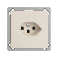 EB-Steckdose EDIZIOdue T23 16A crema, mit Steckklemmen