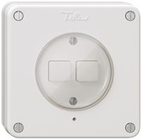 Interruttore a pulsante INC NEVO Wiser c.staz.secondaria 2T 2A bianco
