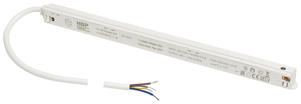 Alimentation LED SLV Intrack rail conducteur 100W 48V DALI 297.5×16×19mm blanc