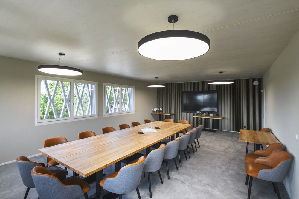 LED-Deckenleuchte SLV MEDO PRO 90DC 75W 9700lm 930/940 IP50 DALI Ø900mm schwarz