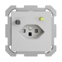 UP-Steckdose EDIZIOdue T23 FI 30mA FM, shutter, hellgrau