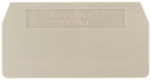 Abschluss-/Zwischenplatte Weidmüller ZAP/TW 1 59.5×30.5mm grau