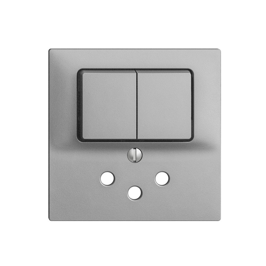 Frontset EDIZIOdue silver 60×60mm T12