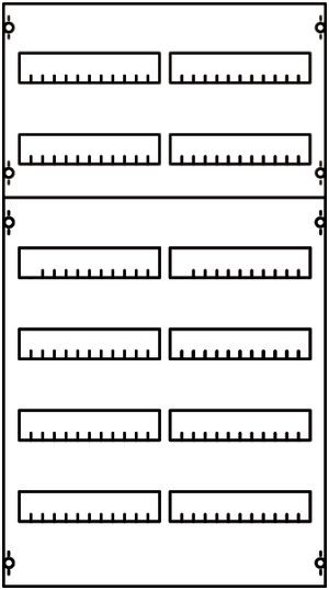 Verteilerfeld ABB DIN Modul für 2×6 reihig