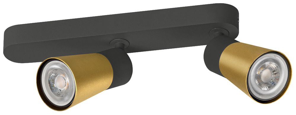 Spot SLV PURI 2.0 Cone CW GU10 2×6W REG 258×42×138mm nero/oro