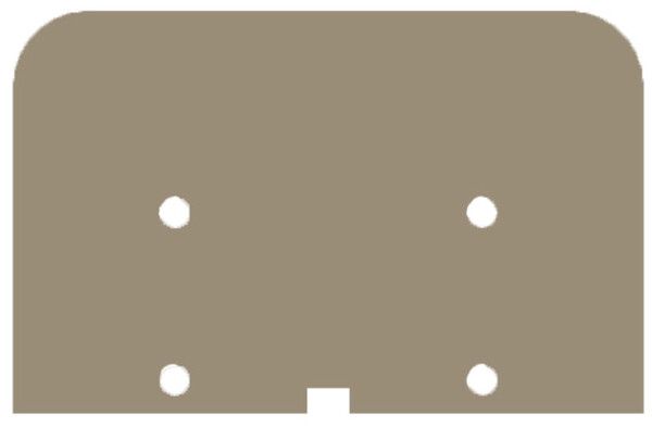 Placca intermedia Weidmüller TW AKZ4 47×30mm beige