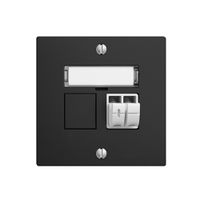 Audiodose Push Type EDIZIOdue F, 1×, Beschriftungsset, schwarz