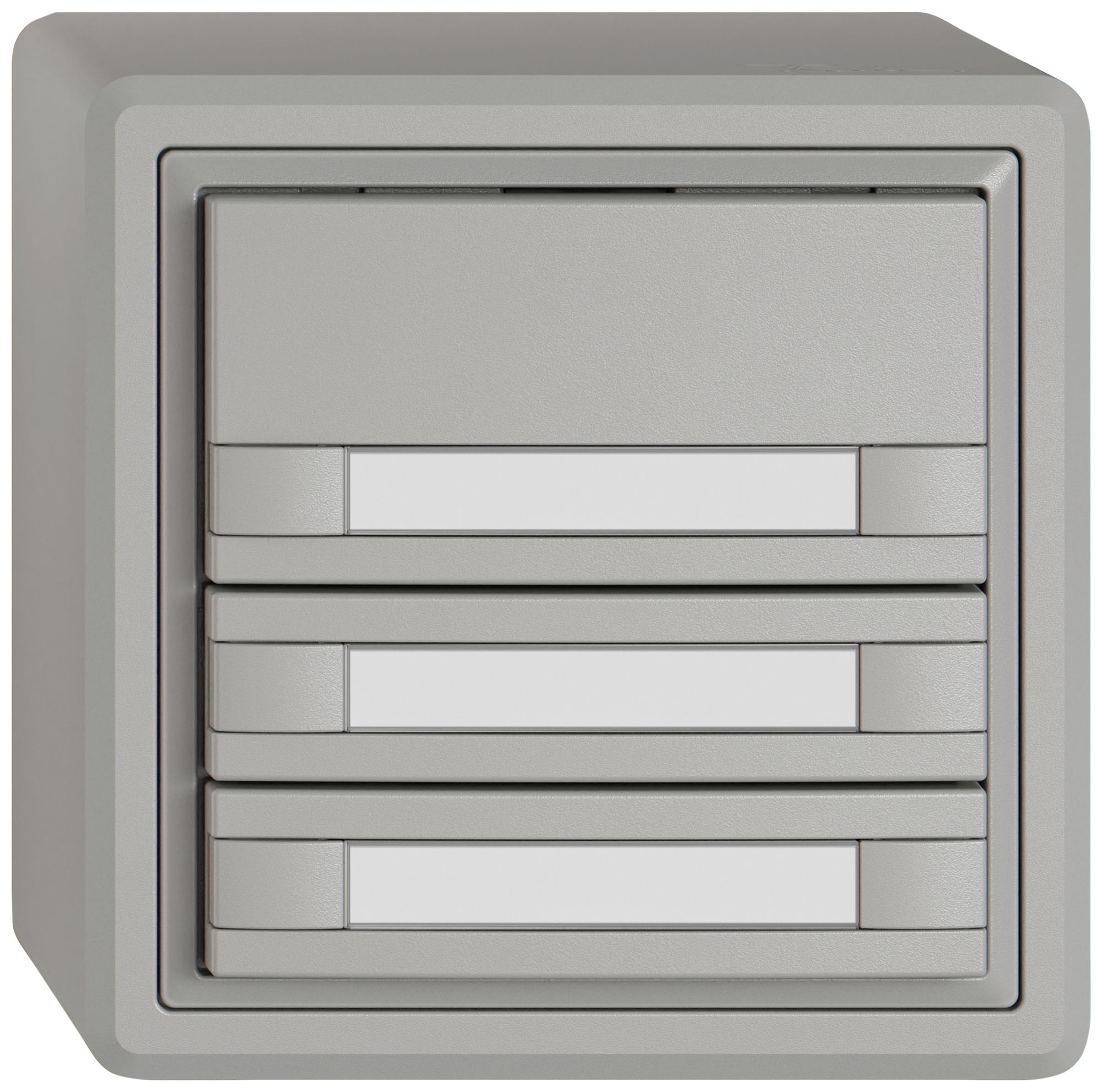 Poussoir KNX RGB AP EDIZIO.liv SNAPFIX® capteur temp.s.LED étiqu.3× comm.2T grc