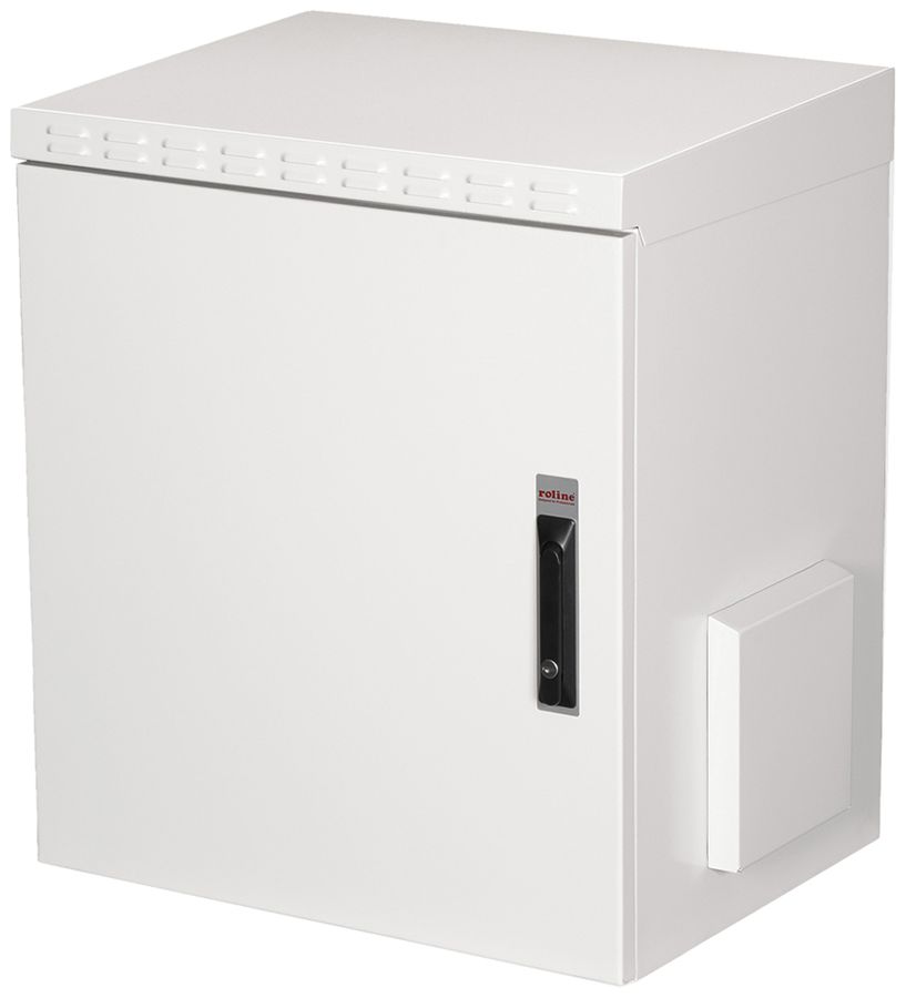 Coffret mural 19" ROLINE Pro 600×713×450mm 12UH 1×porte acier gris