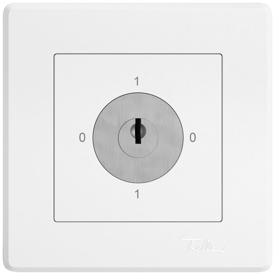 UP-Drehschalter EDIZIO.liv SNAPFIX® 0/1L Sicherheitsschloss&2 Schlüsseln ws