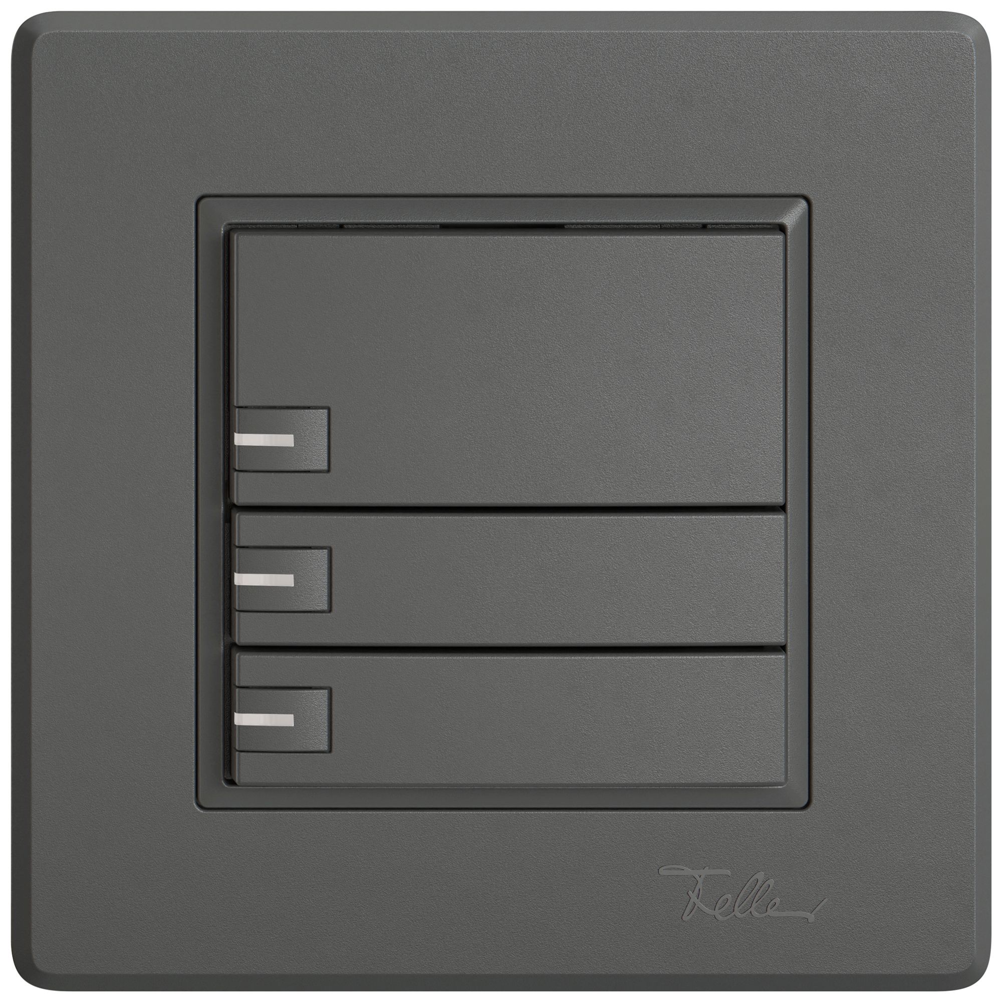 Poussoir universel ENC EDIZIO.liv UNI SNAPFIX® 12…48V a.LED bleu 3× comm.1T grf