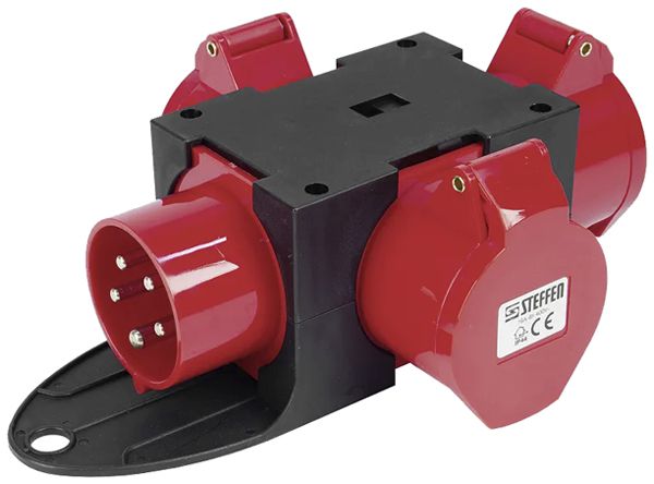 Distributore di corrente A. Steffen 3×CEE 16A 5p 415V CEE 16A IP44