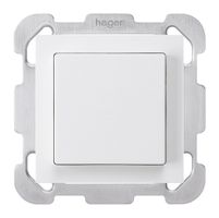 UP-Schalter kallysto 3/2L weiss mit Befestigungsplatte