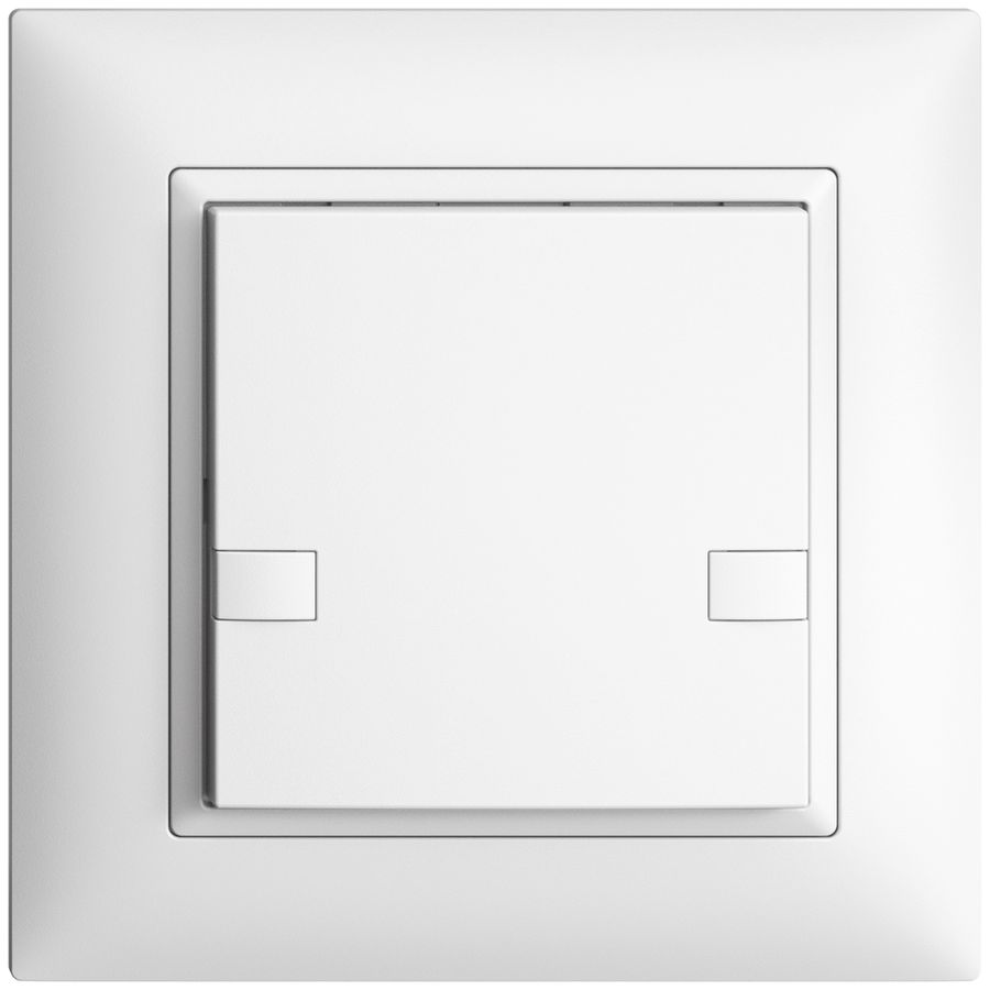 Poussoir univ. ENC 1×2t bornes à vis EDIZIOdue blanc, sans LED