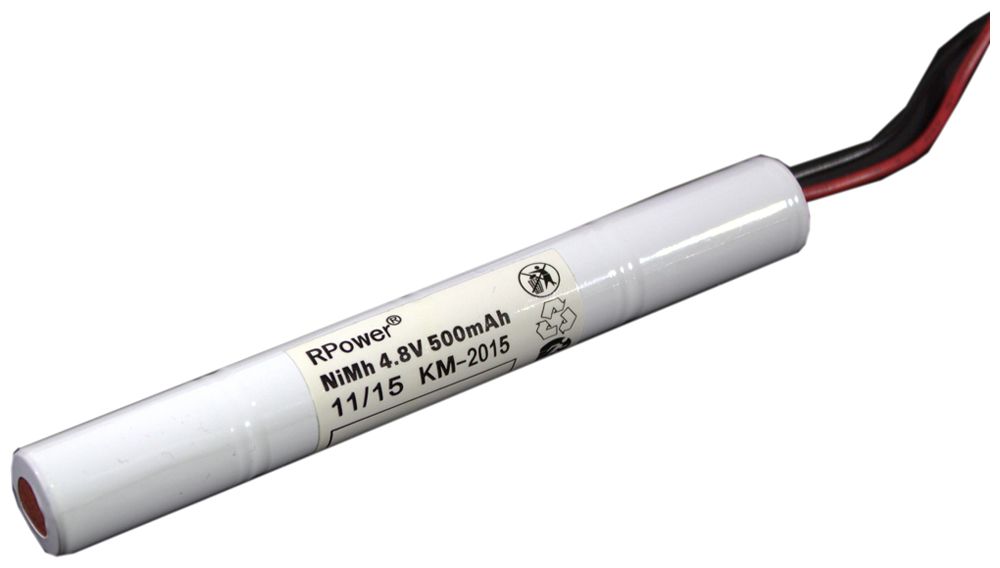 Ersatz-Akku RPower für Sicherheitsbeleuchtung NiMH 4.8V/500mAh