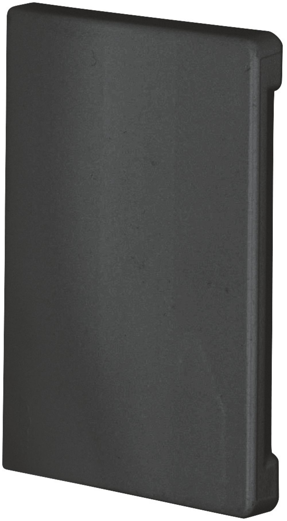 Piastra terminale Hager BR 65×100mm coperchio 80mm senza alogeno nero