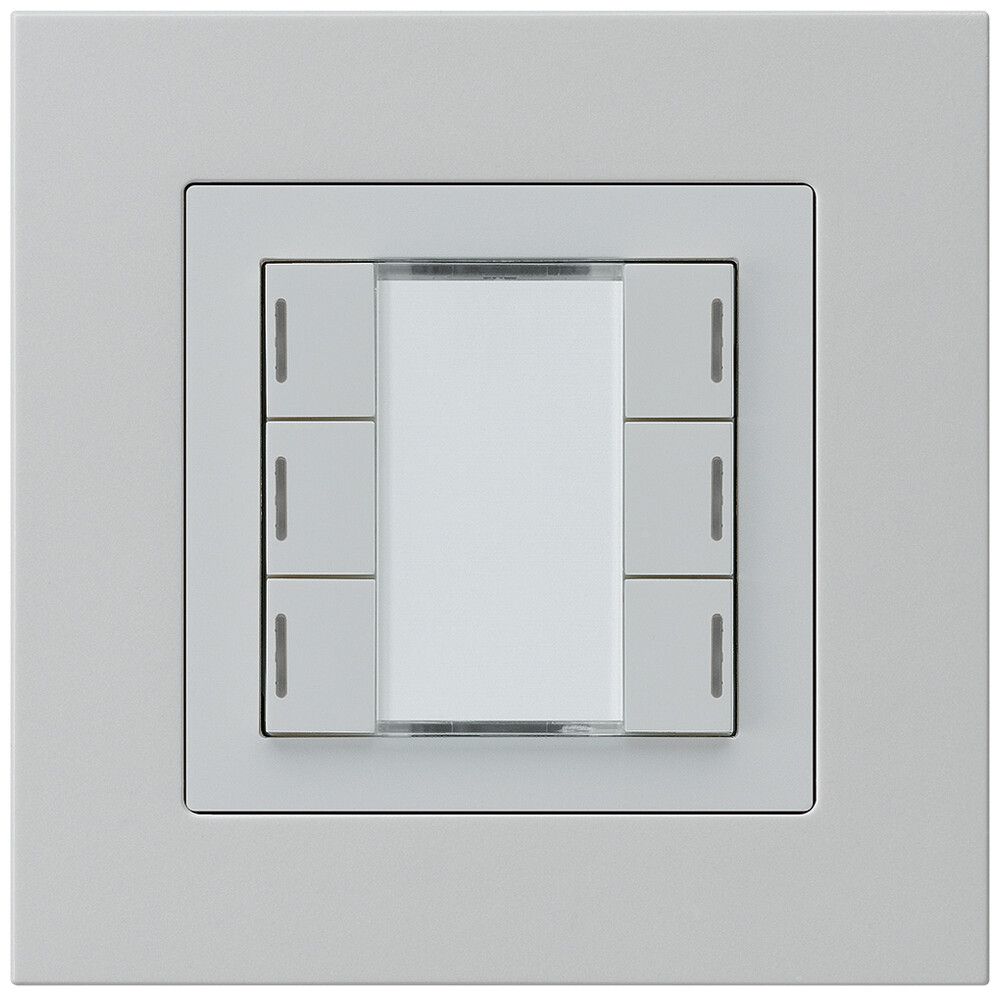 UP-Taster kallysto.pro KNX 6×RGB LED s/e-link hellgrau