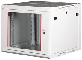 Wandgehäuse 19" ROLINE Basic Plus 600×512×600mm 9HE 1×Tür Stahl grau