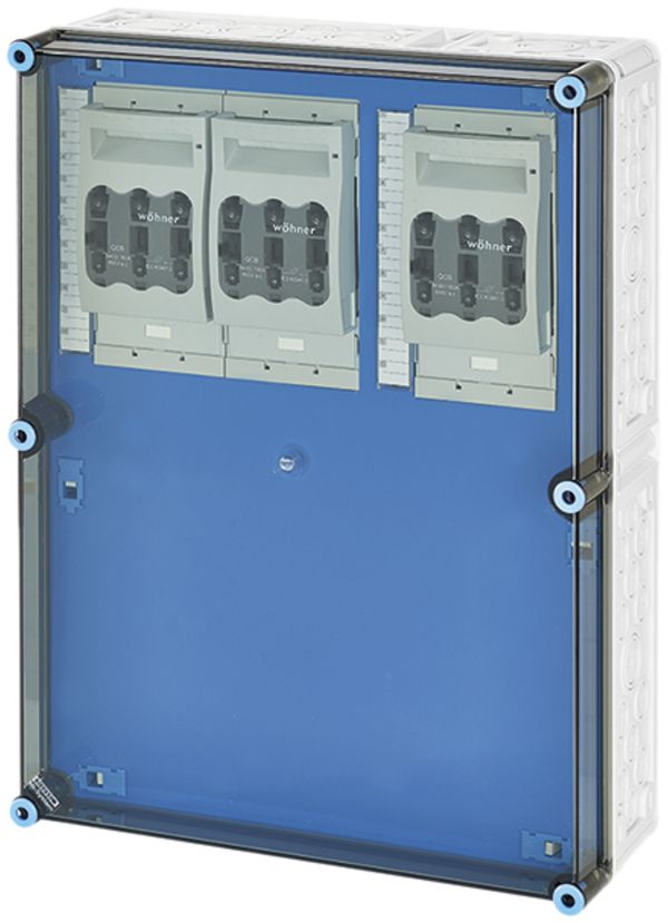 NH-Gehäuse Hensel Mi, 2×3×NH00, mit Sammelschiene, 400A, 5-polig