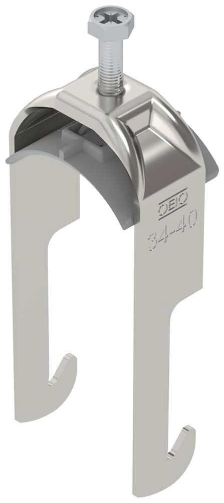 Fixation rapide BET 2056 pied à W matière synthétique 34…40mm 1×câble A2 1.4301