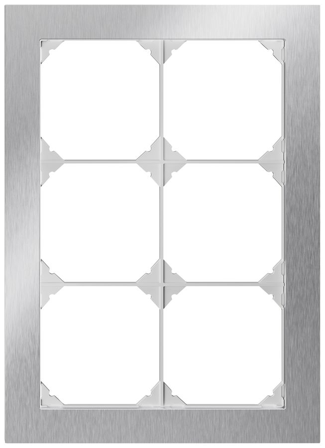 UP-Abdeckrahmen EDIZIO.liv prestige SNAPFIX® 3×2 214×154mm Cr-geschl