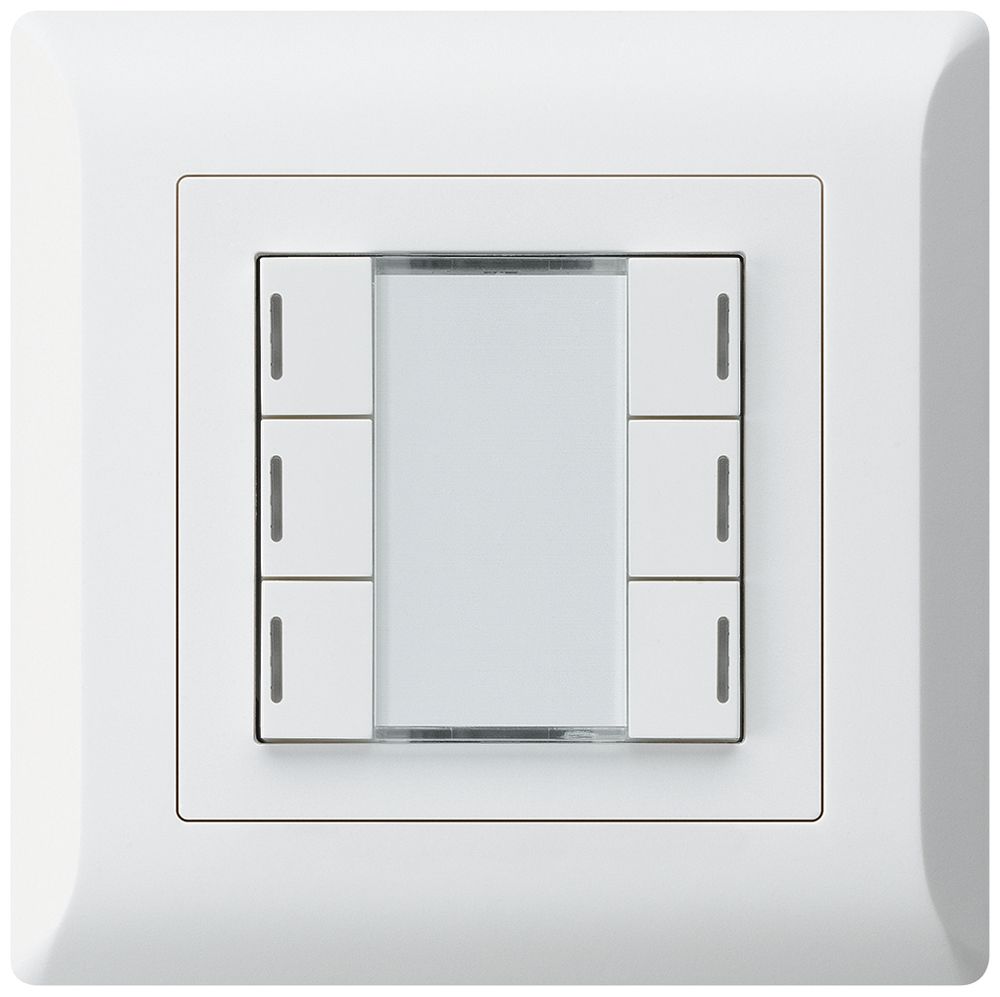 UP-Taster kallysto.line KNX 6×RGB LED s/e-link weiss