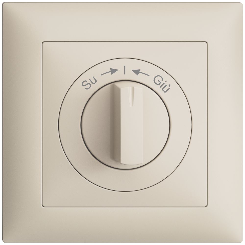 Frontset EDIZIOdue Su->I<-Giù 88×88mm crema für Schwenktaster