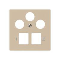 Placca frontale kallysto per R&M HWS beige 3 fori SAT multimedia