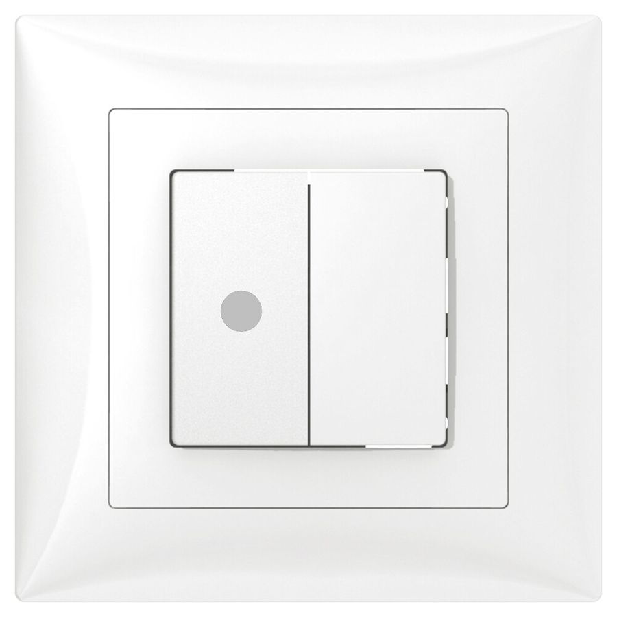 Abdeckset SIDUS zu Ventilatorschalter weiss glänzend